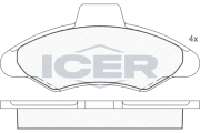 180790 Sada brzdových platničiek kotúčovej brzdy ICER