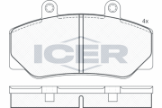 180837 Sada brzdových platničiek kotúčovej brzdy ICER
