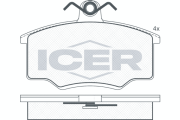 180865 Sada brzdových platničiek kotúčovej brzdy ICER