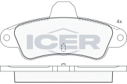 180918 Sada brzdových platničiek kotúčovej brzdy ICER