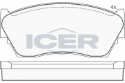 180937 Sada brzdových platničiek kotúčovej brzdy ICER