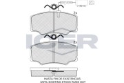 180945 Sada brzdových platničiek kotúčovej brzdy ICER