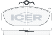 181014 Sada brzdových platničiek kotúčovej brzdy ICER