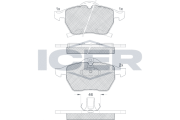 181218 Sada brzdových platničiek kotúčovej brzdy ICER