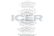 181276 Sada brzdových platničiek kotúčovej brzdy ICER