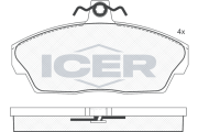 181332 Sada brzdových platničiek kotúčovej brzdy ICER