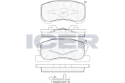 181342 Sada brzdových platničiek kotúčovej brzdy ICER