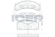181414 Sada brzdových platničiek kotúčovej brzdy ICER