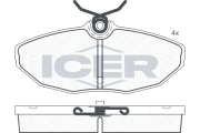 181546 Sada brzdových platničiek kotúčovej brzdy ICER