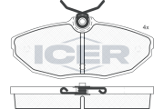 181562 Sada brzdových platničiek kotúčovej brzdy ICER