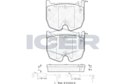 181591 Sada brzdových platničiek kotúčovej brzdy ICER