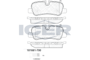 181661-700 Sada brzdových platničiek kotúčovej brzdy ICER