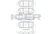 181901-203 Sada brzdových platničiek kotúčovej brzdy ICER