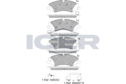 181957-203 Sada brzdových platničiek kotúčovej brzdy ICER