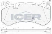 182079 Sada brzdových platničiek kotúčovej brzdy ICER