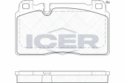 182112 Sada brzdových platničiek kotúčovej brzdy ICER