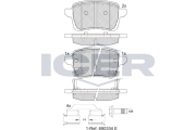 182170-208 Sada brzdových platničiek kotúčovej brzdy ICER