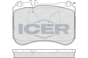 182194 Sada brzdových platničiek kotúčovej brzdy ICER