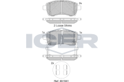 182305 Sada brzdových platničiek kotúčovej brzdy ICER