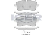 182335 Sada brzdových platničiek kotúčovej brzdy ICER