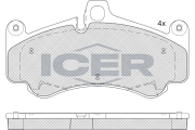 182359 Sada brzdových platničiek kotúčovej brzdy ICER