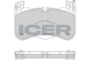 182366 Sada brzdových platničiek kotúčovej brzdy ICER