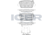 182388 Sada brzdových platničiek kotúčovej brzdy ICER