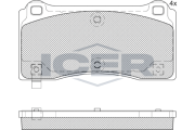 182406 Sada brzdových platničiek kotúčovej brzdy ICER