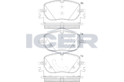 182432 Sada brzdových platničiek kotúčovej brzdy ICER
