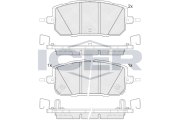 182433 Sada brzdových platničiek kotúčovej brzdy ICER