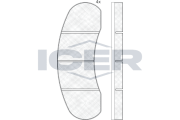 182412e1 Sada brzdových platničiek kotúčovej brzdy ICER
