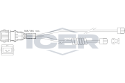 610254 E C Výstrażný kontakt opotrebenia brzdového oblożenia ICER