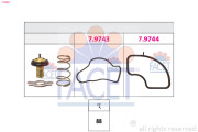 7.8986 Termostat chladenia Made in Italy - OE Equivalent FACET