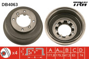 DB4063 Brzdový bubon TRW