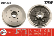 DB4238 Brzdový bubon TRW