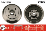 DB4275B Brzdový bubon TRW