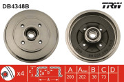 DB4348B Brzdový bubon TRW