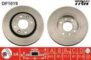 DF1019 Brzdový kotúč TRW