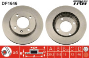 DF1646 Brzdový kotúč TRW