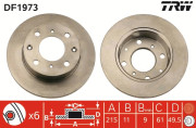 DF1973 Brzdový kotúč TRW