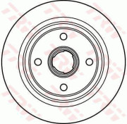 DF2605 Brzdový kotúč TRW