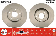 DF4744 Brzdový kotúč TRW