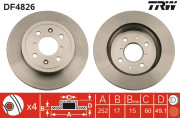 DF4826 Brzdový kotúč TRW
