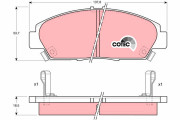 GDB1061 Sada brzdových platničiek kotúčovej brzdy COTEC TRW