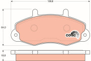 GDB1084 Sada brzdových platničiek kotúčovej brzdy COTEC TRW
