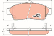 GDB1143 Sada brzdových platničiek kotúčovej brzdy COTEC TRW