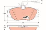 GDB1148 Sada brzdových platničiek kotúčovej brzdy COTEC TRW