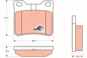 GDB1276 Sada brzdových platničiek kotúčovej brzdy COTEC TRW