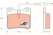 GDB1289 Sada brzdových platničiek kotúčovej brzdy COTEC TRW