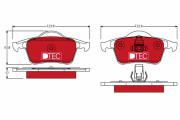 GDB1389DTE Sada brzdových platničiek kotúčovej brzdy DTEC COTEC TRW